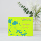 Circulaire Retro Daisy Bat Mitzvah Reply Card RSVP Kaartje (Staand voorkant)