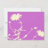 Circulaire Retro Daisy Bat Mitzvah Reply Card RSVP Kaartje (Achterkant)