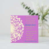 Circulaire Retro Daisy Bat Mitzvah Uitnodiging (Staand voorkant)