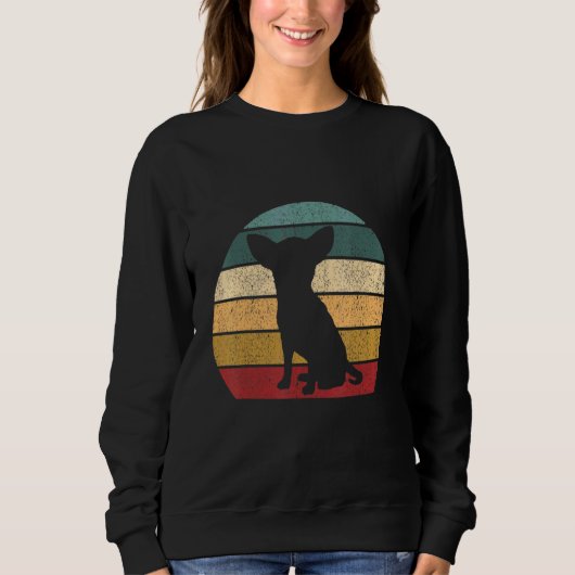 Circulaire Retro Eigenaar Ouders Kleding Hond Moed Trui (Voorkant)