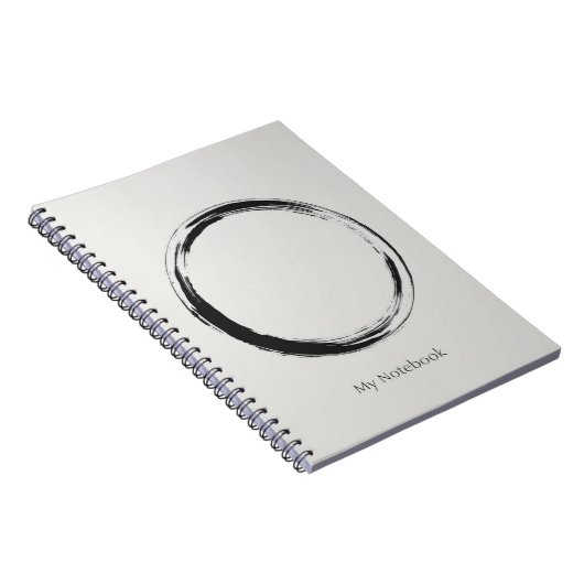 Circulaire sereniteit: penseelstreek op Bleke gron Notitieboek (Rechterzijde)