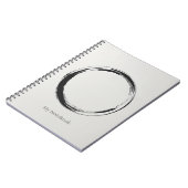 Circulaire sereniteit: penseelstreek op Bleke gron Notitieboek (Linkerzijde)