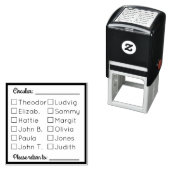 Circulaire Sjabloon 12 personen Zelfinktende Stempel (In situ)