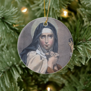 Circulaire St. Teresa van Avila (M 008) Keramisch Ornament