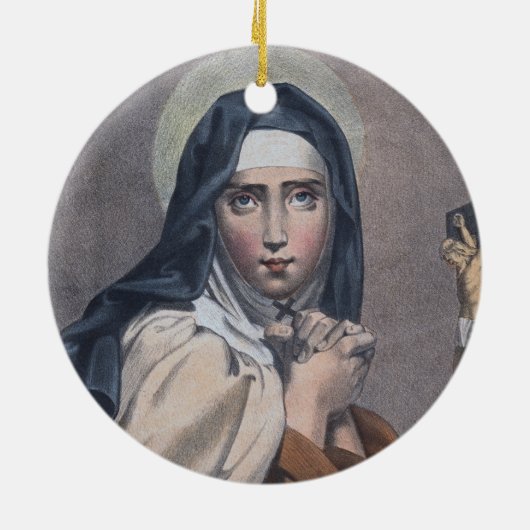 Circulaire St. Teresa van Avila (M 008) Keramisch Ornament (Achterkant)