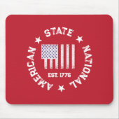 Circulaire Stamp American State National Est 1776  Muismat (Voorkant)