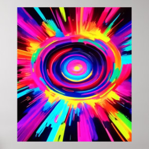Circulaire symfonie van kleuren poster