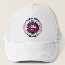 Circulaire Tennessee State Patriotic Trucker Hat Trucker Pet