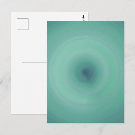 Circulaire textuur Achtergrond - Blauwgroen Briefkaart (Voorkant / Achterkant)