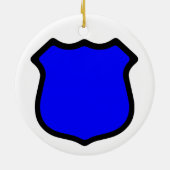 Circulaire van Sint Michael's Shield (Stijl 3) Keramisch Ornament (Achterkant)