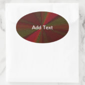 Circulaire verlooppatroon rood naar groen ovale sticker (Tas)