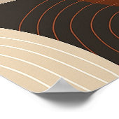 Circulaire vormen met lijnen met tekstruimte poster (Hoek)