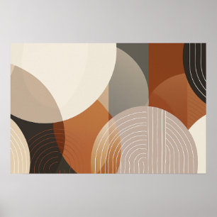 Circulaire vormen met lijnen met tekstruimte poster