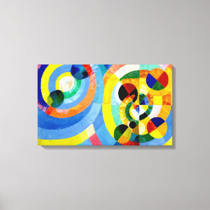 Circulaire Vormt abstracte kunst van Robert Delaun Canvas Afdruk