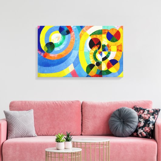 Circulaire Vormt abstracte kunst van Robert Delaun Canvas Afdruk (Insitu (Woonkamer))