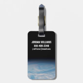 Circulaire wolkvorming boven de Stille Zuidzee. Bagagelabel (Achterkant verticaal)