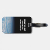 Circulaire wolkvorming boven de Stille Zuidzee. Bagagelabel (Achterkant horizontaal)