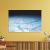 Circulaire wolkvorming boven de Stille Zuidzee. Canvas Afdruk (Insitu (Woonkamer))