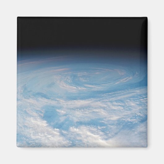 Circulaire wolkvorming boven de Stille Zuidzee. Magneet (Voorkant)