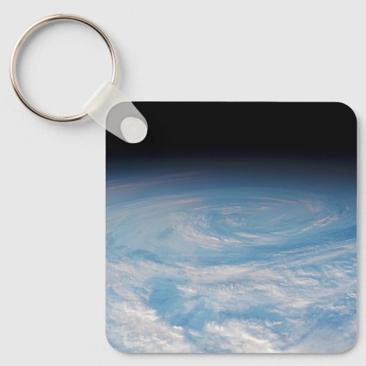 Circulaire wolkvorming boven de Stille Zuidzee. Sleutelhanger (Voorkant)