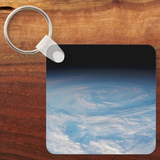 Circulaire wolkvorming boven de Stille Zuidzee. Sleutelhanger (Voorkant)