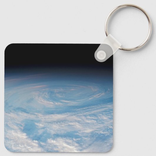 Circulaire wolkvorming boven de Stille Zuidzee. Sleutelhanger (Achterkant)