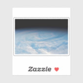 Circulaire wolkvorming boven de Stille Zuidzee. Sticker (Vel)