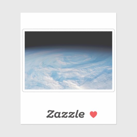 Circulaire wolkvorming boven de Stille Zuidzee. Sticker (Vel)