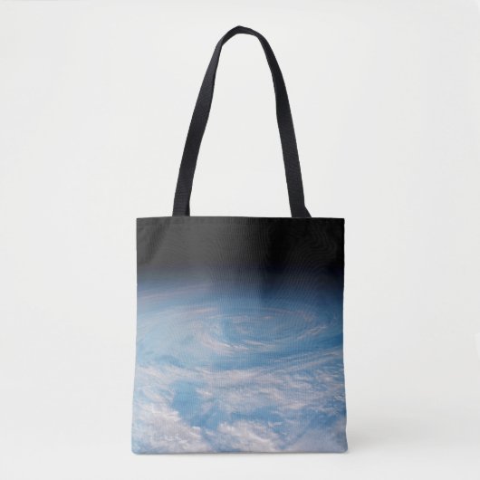 Circulaire wolkvorming boven de Stille Zuidzee. Tote Bag (Voorkant)