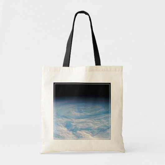 Circulaire wolkvorming boven de Stille Zuidzee. Tote Bag (Voorkant)