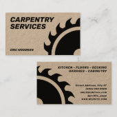 Circulaire zaagreigoed visitekaartje (Voorkant / Achterkant)