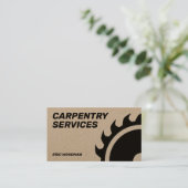 Circulaire zaagreigoed visitekaartje (Staand voorkant)