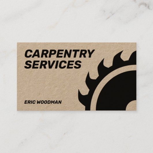 Circulaire zaagreigoed visitekaartje (Voorkant)