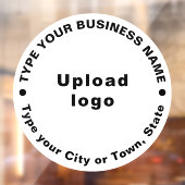 Circulaire Zakelijk Merk Teksten op Wit Raamsticker (Vel 2)