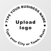 Circulaire Zakelijk Merk Teksten op Wit Raamsticker (Vel)