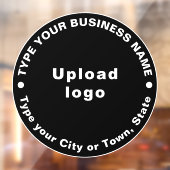 Circulaire Zakelijk Merk Teksten op Zwart Raamsticker (Vel 2)