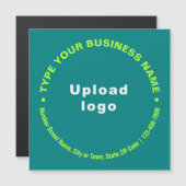 Circulaire zakelijke teksten, Blauwgroen groene ma (Voorkant / Achterkant)