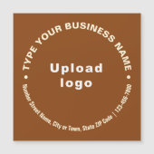 Circulaire Zakelijke Teksten op Bruine Magnetische (Voorkant)