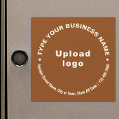 Circulaire Zakelijke Teksten op Bruine Magnetische