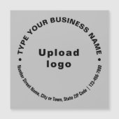 Circulaire zakelijke teksten op grijze magnetische (Voorkant)