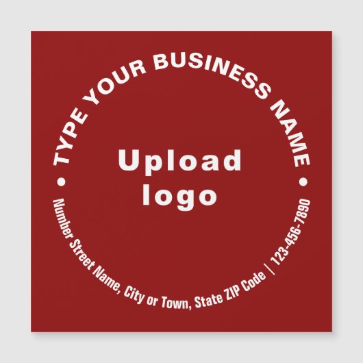 Circulaire Zakelijke Teksten op Rode Magnetische K (Voorkant)