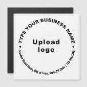 Circulaire Zakelijke Teksten op Witte Magnetische  (Voorkant / Achterkant)