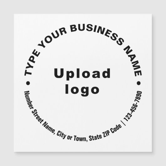 Circulaire Zakelijke Teksten op Witte Magnetische  (Voorkant)