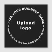 Circulaire Zakelijke Teksten op Zwarte Magnetische (Voorkant)