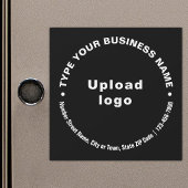 Circulaire Zakelijke Teksten op Zwarte Magnetische