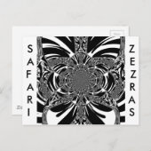 Circulaire Zebra Kaleidoscoop Art Print Briefkaart (Voorkant / Achterkant)