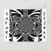 Circulaire Zebra Kaleidoscoop Art Print Briefkaart (Voorkant)