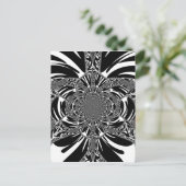 Circulaire Zebra Kaleidoscoop Art Print Briefkaart (Staand voorkant)
