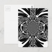 Circulaire Zebra Kaleidoscoop Art Print Briefkaart (Voorkant / Achterkant)