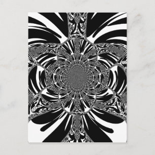 Circulaire Zebra Kaleidoscoop Art Print Briefkaart